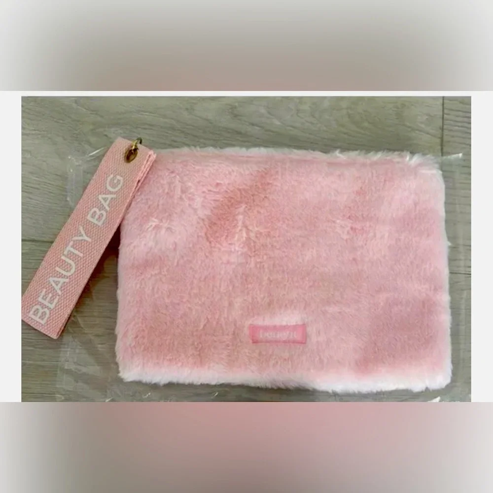 Faux Fur Pink Cosmetics Bag -